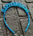 Diadema Balaca Feliz Cumpleaños Pasta Azul Neon