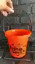 Balde Canasta Dulces Halloween Naranja