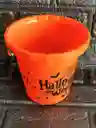 Balde Canasta Dulces Halloween Naranja