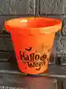 Balde Canasta Dulces Halloween Naranja