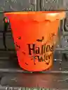 Balde Canasta Dulces Halloween Naranja