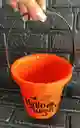 Balde Canasta Dulces Halloween Naranja
