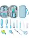 Kit Aseo Higiene Para Bebe 12 Piezas Con Neceser Azul