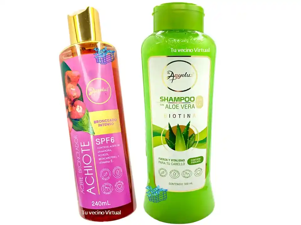 Shampoo De Aloe Vera Y Bronceador De Achiote Anyeluz