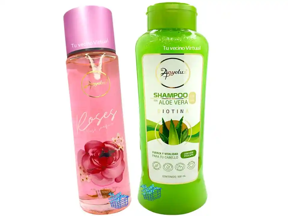 Shampoo Aloe Vera Y Perfume De Rosas Paris Anyeluz