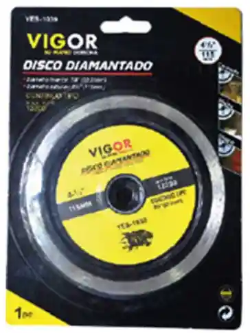 Disco Diamantado 4 1/2 Continuo Vigor