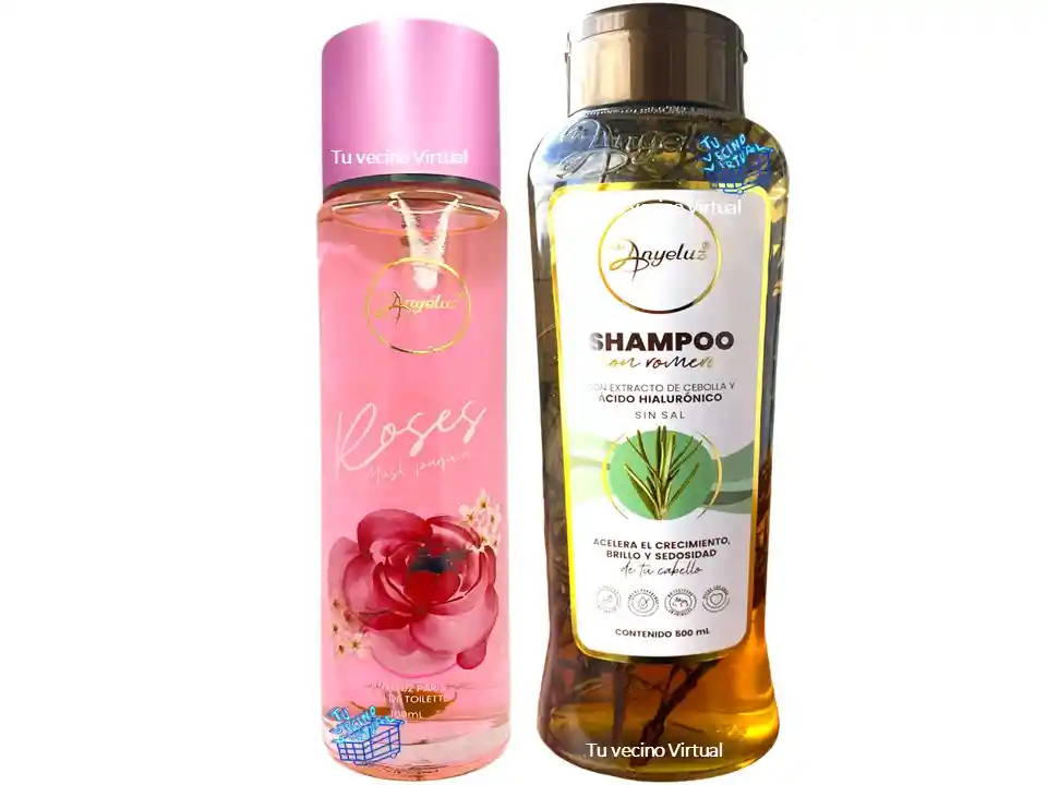 Shampoo De Romero Y Perfume De Rosas Anyeluz