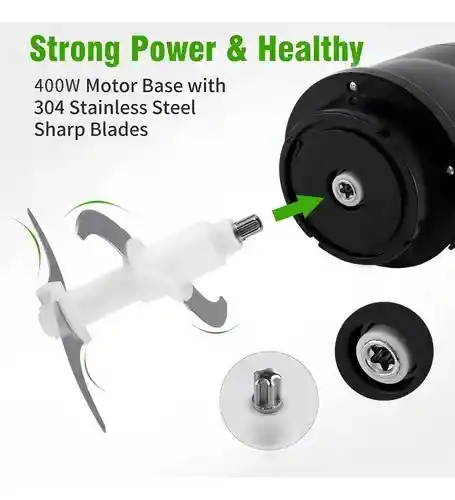 Picadora Eléctrica Sokany Procesador De Alimentos Color Plateado 110v