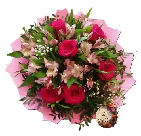 Rosas Y Astromelias Pink Love