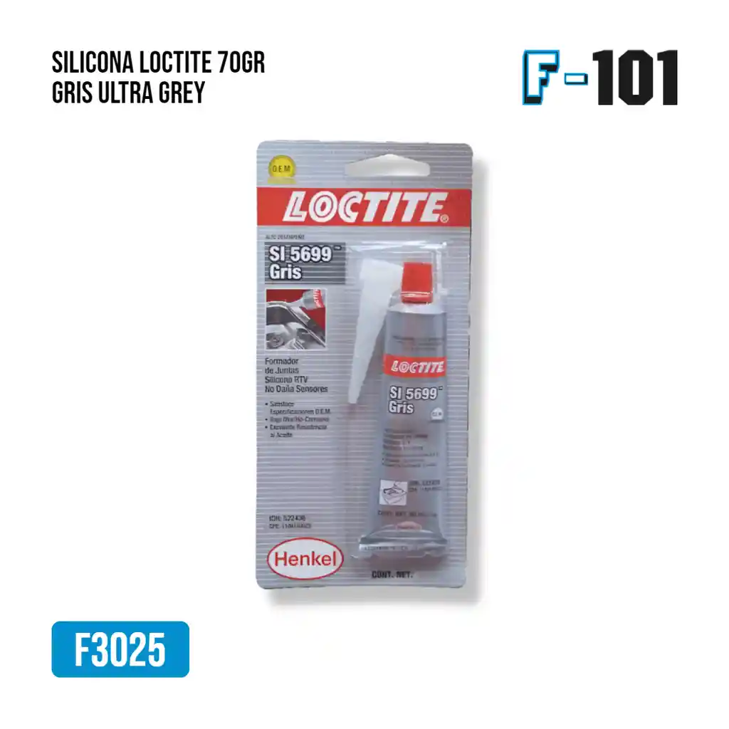 Silicona Loctite 70gr Gris Ultra Grey