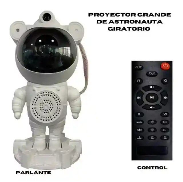 Astronauta Proyector Galaxia Con Parlante Bluetooth