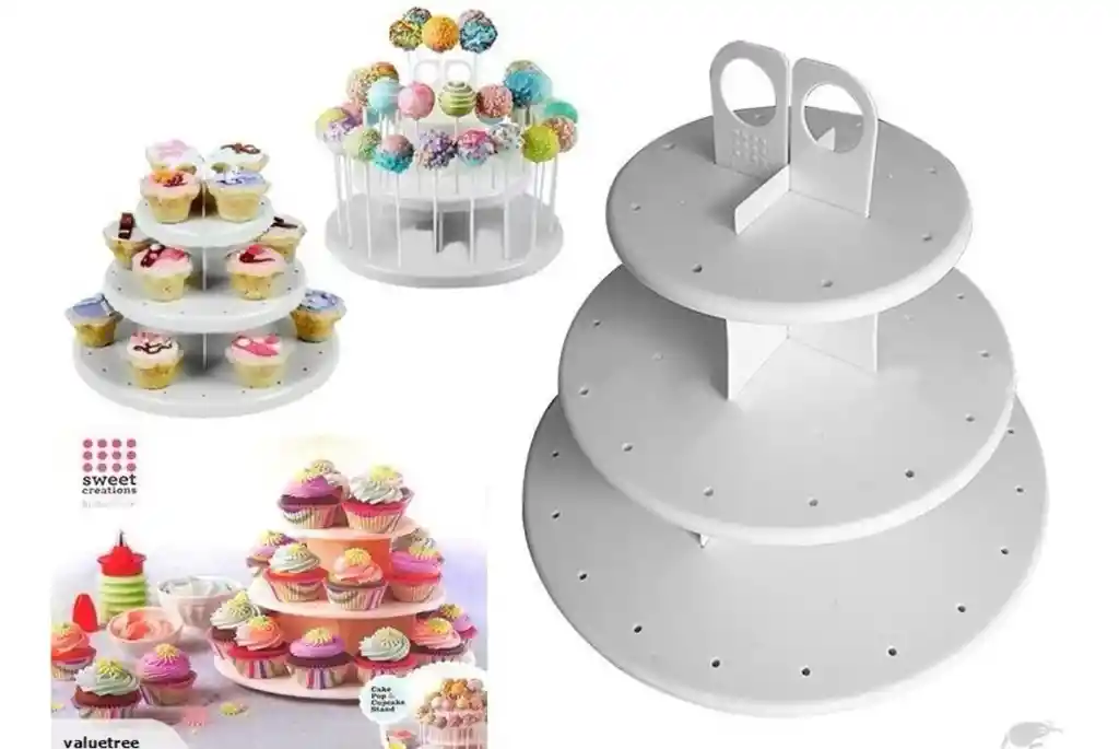 Base Para Cupcakes Y/o Cake Pops - 3 Niveles Plastica