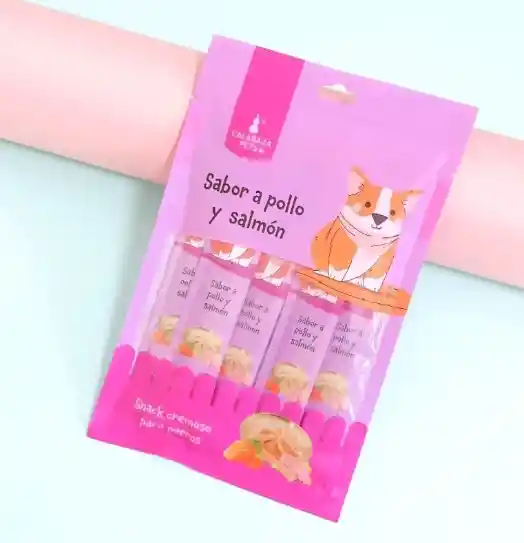 Snack Cremoso Para Perros Sabor Pollo Y Salmón