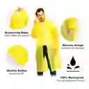 Kit X2 Capa Lluvia Adulto Y Niño Impermeable Eva Botones - Amarillo