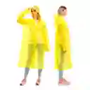 Kit X2 Capa Lluvia Adulto Y Niño Impermeable Eva Botones - Amarillo