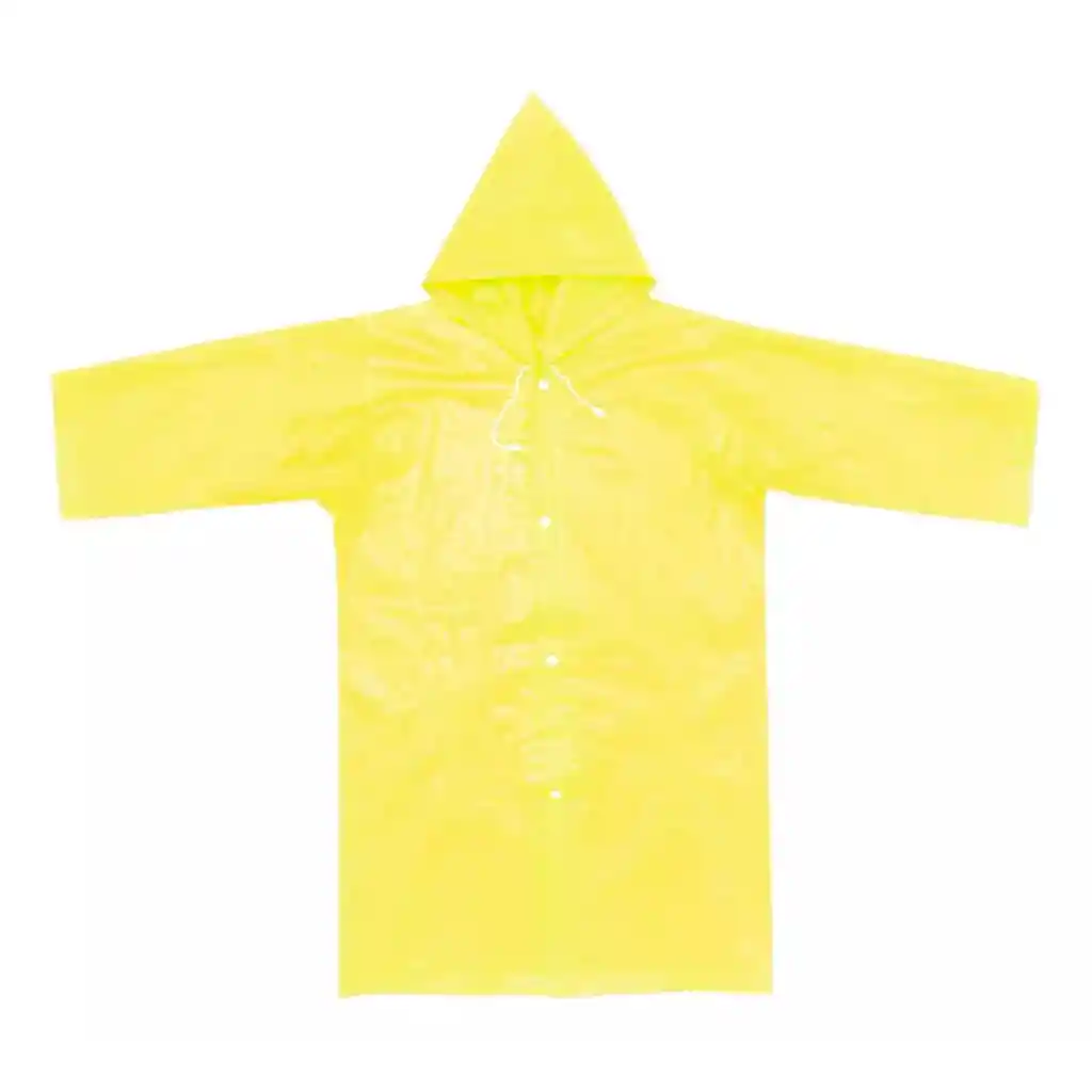 Kit X2 Capa Lluvia Adulto Y Niño Impermeable Eva Botones - Amarillo