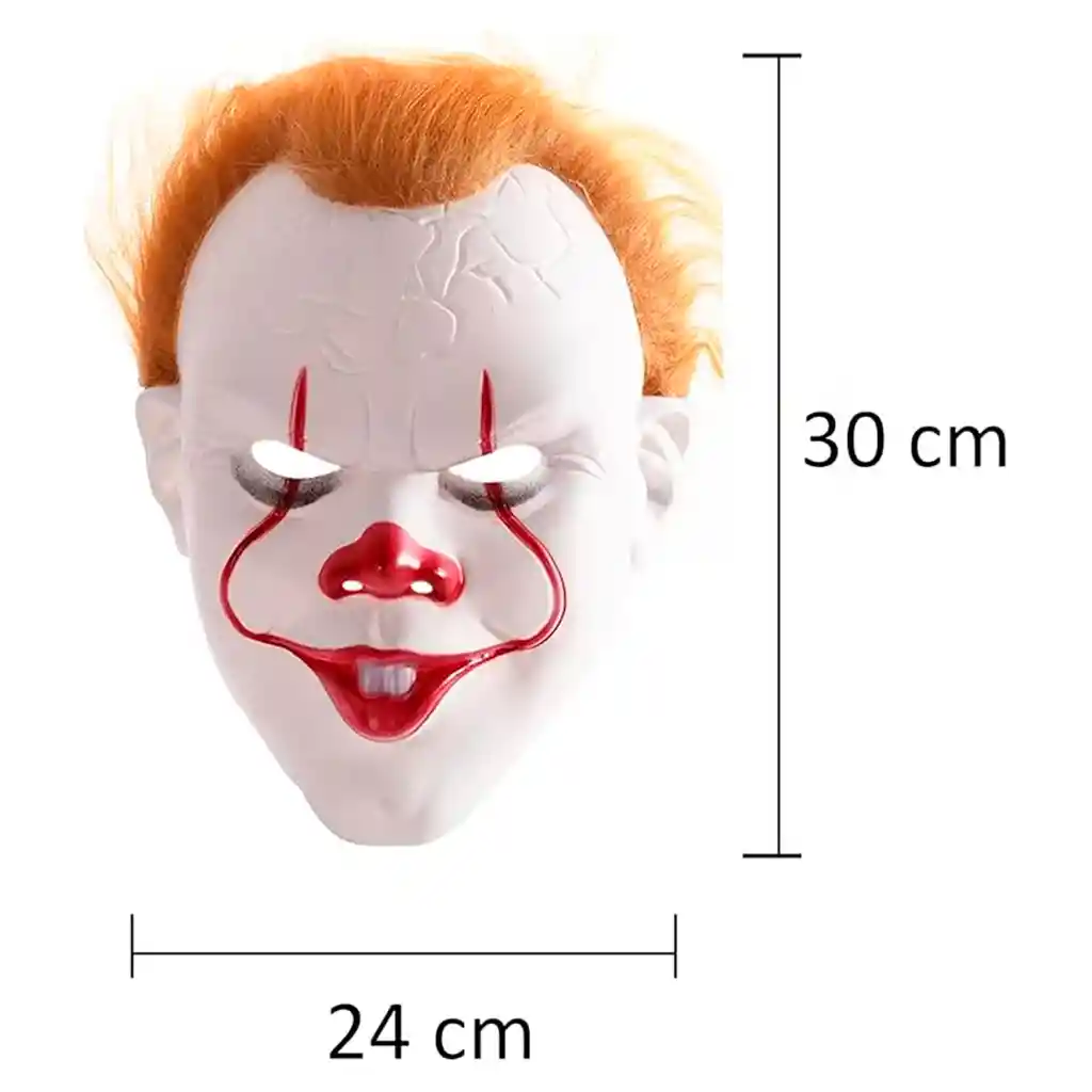 Mascara Pelo Pennywise It Payaso Disfraz Terror Villano