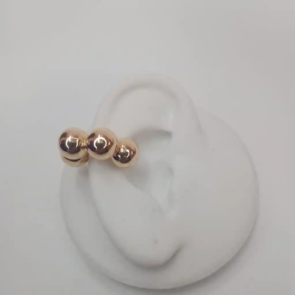 Earcuff Bolitas Dorado