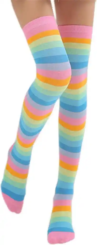 Medias De Lineas Color Paste