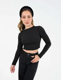 Crop Top Para Mujer The Debora Negro S