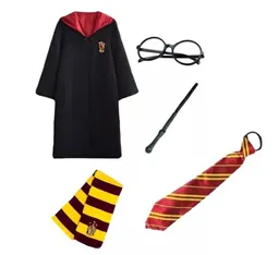 Disfraz Completo Harry Potter Adulto, Varita, Corbata, Gafas, Capa Y Bufanda Halloween