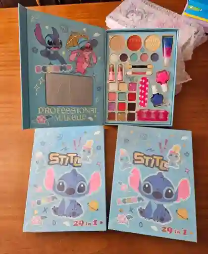 Disney Stitch Paleta Maquillaje -sombras Ojos,labiales, Esmaltes, Lima