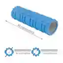 Rodillo Foam Roller X45cm Espuma Yoga Masajeador Grabado Azul