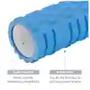 Rodillo Foam Roller X45cm Espuma Yoga Masajeador Grabado Azul