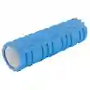 Rodillo Foam Roller X45cm Espuma Yoga Masajeador Grabado Azul