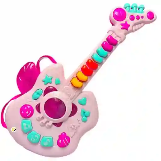 Guitarra Electrónica Musical Infantil Didáctica Baby Ángel Para Niños Con Luces Y Sonido