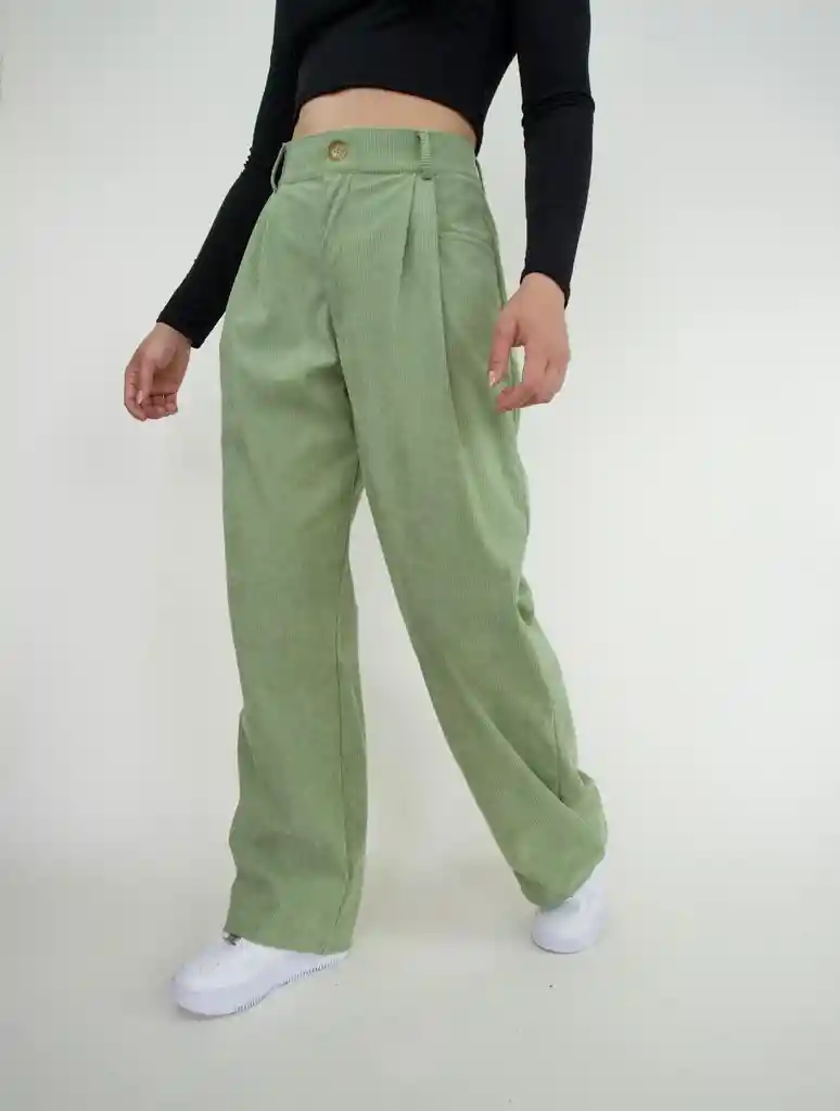 Pantalón Para Mujer Acanalado The Reporter Verde M