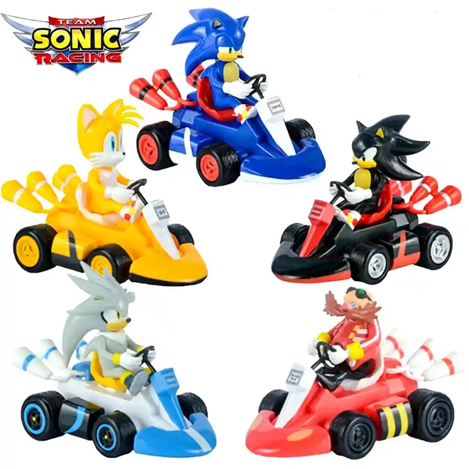 Carro Coleccionable Impulso Sonic Racing Kart Para Niños Colección Sonic