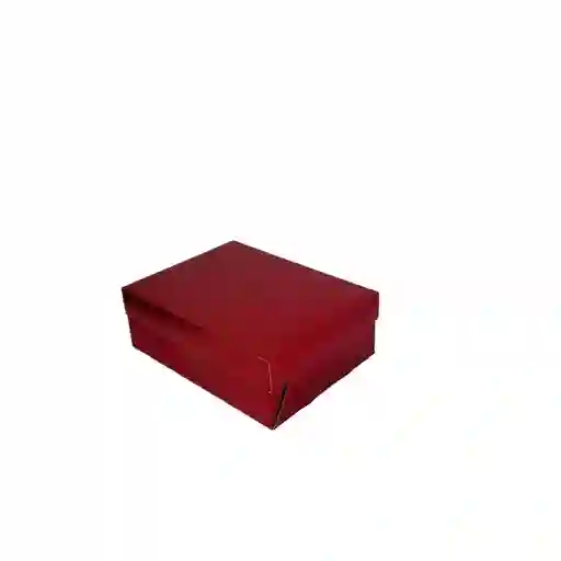 Caja Mediana Elegante 24 X 16 X 8 Cm Rojo Metalizado