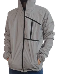 Rompevientos 100% Reflectivo Hombre Con Forro Talla L /m