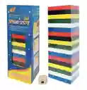 Jenga Torre Madera Bloques 54 Pc Colores Grande Juego Mesa