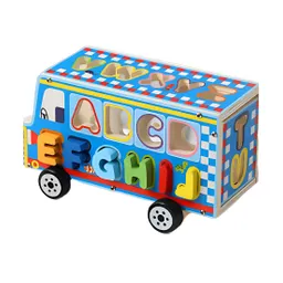 Juego Bus Escolar Encastre Letras Multicolor Desarrollo Niño
