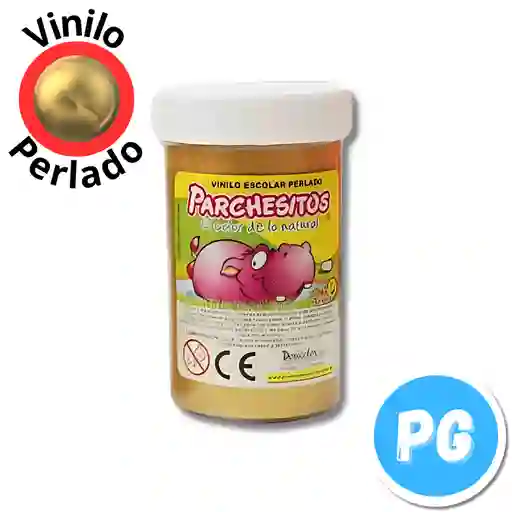 Vinilo Parchesitos Perlado-metalizado Dorado 130g