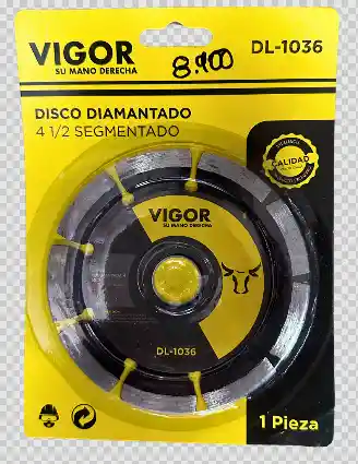 Disco Diamantado Segmentado Vigor 4 ½