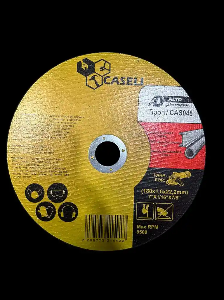 Disco Corte Metal 7” Caseli