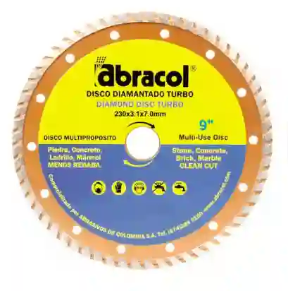 Disco Diamantado Continuo 9" Turbo Abracol