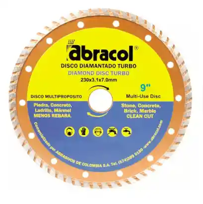 Disco Diamantado Continuo 9" Turbo Abracol