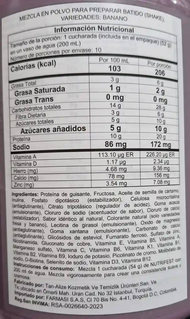 Proteina Vegana Sabor Fresa