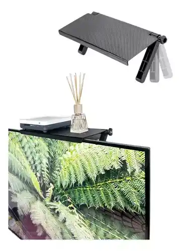 Soporte Plegable Para Decodificador Parte Superior Tv Color Negro