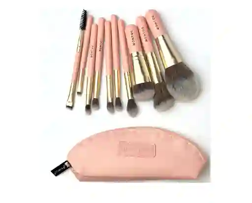 Kit X 10 Brochas Viajero Tono Rose Montoc