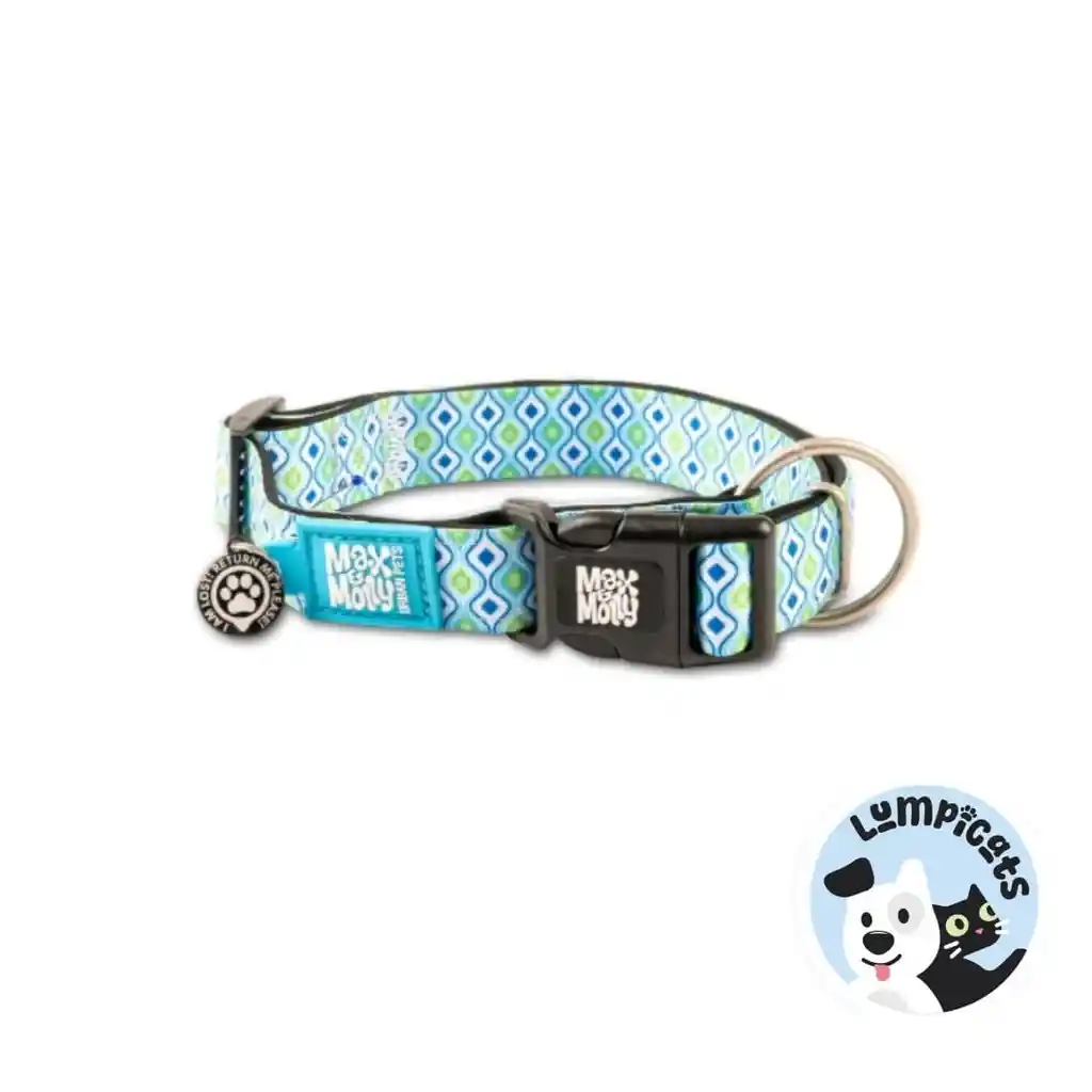 Max Molly Original Retro Blue Collar Para Perro Large