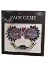 Face Gems Pegatinas Maquillaje Diamantes Piedritas Rostro Disfraz Negro