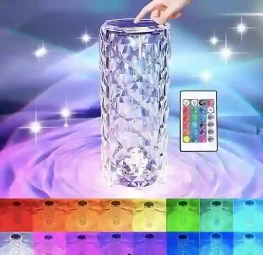 Lampara De Mesa Diamante 16 Colores