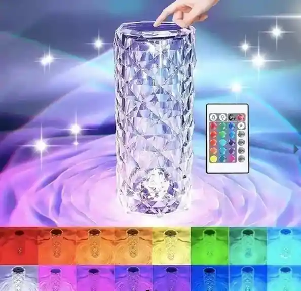 Lampara De Mesa Diamante 16 Colores