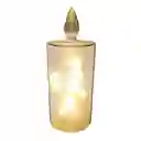 Vela De Vidrio Con Luz