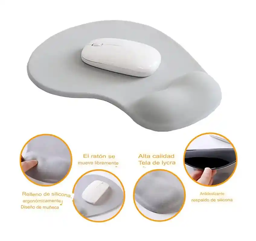 Pad Mouse Con Almohadilla En Gel Ergonómico Antideslizante